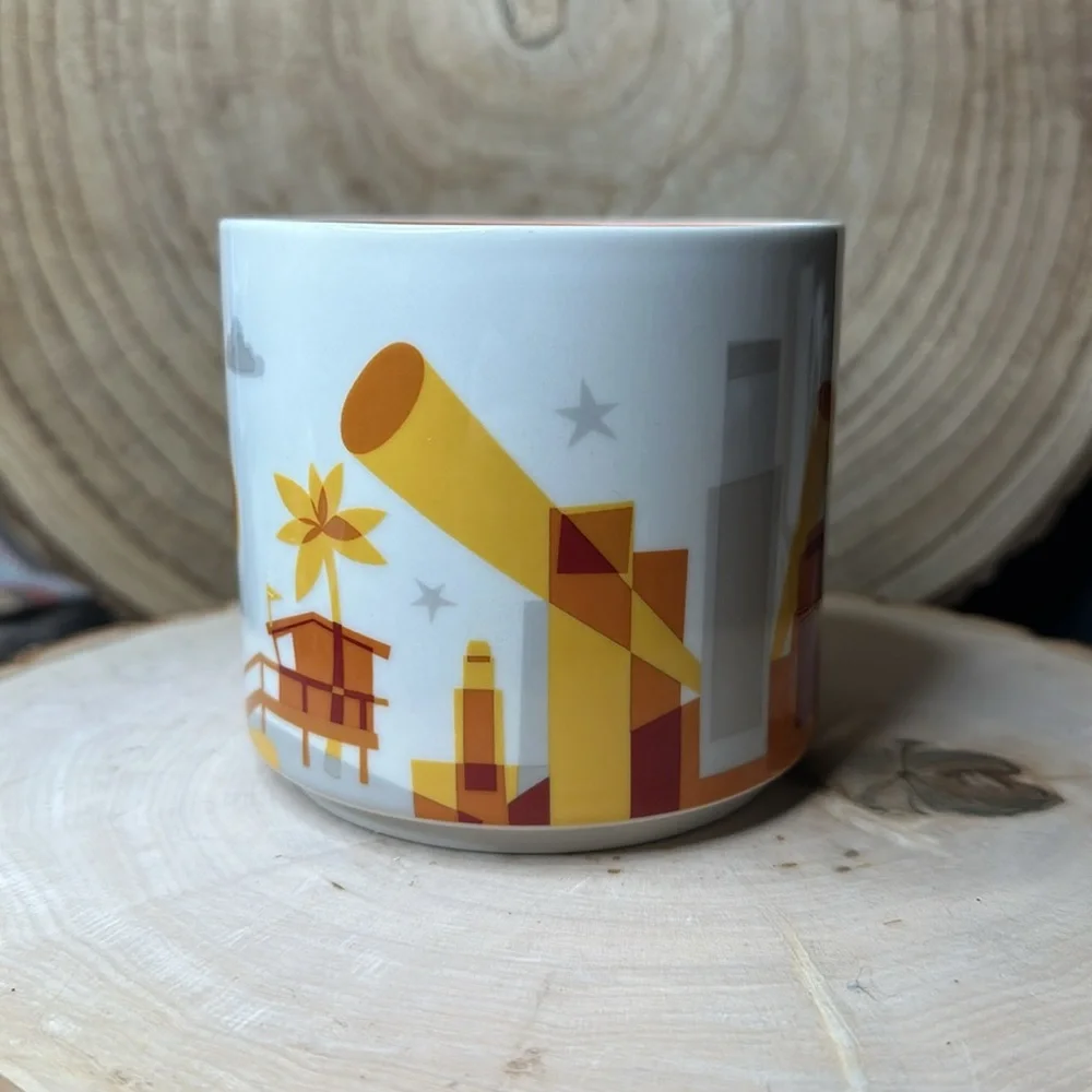 Starbucks Los Angeles - You Are Here Collection - Souvenir Mug Cup Orange White - Picture 2 of 5